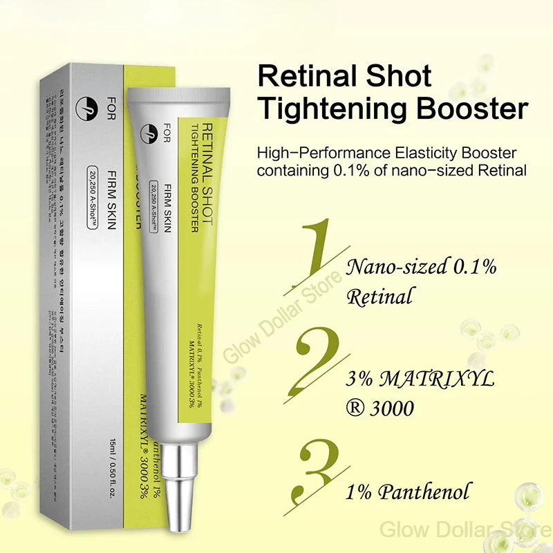 Korean Skincare Retinal Shot Booster Essence Moisturizing and Firming Eye Cream,Face Brightening Retinol Vitamin C Serum 2pcs