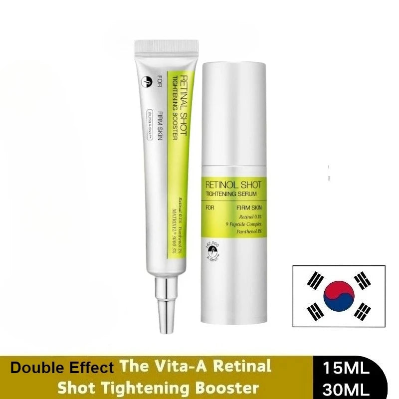 Korean Skincare Retinal Shot Booster Essence Moisturizing and Firming Eye Cream,Face Brightening Retinol Vitamin C Serum 2pcs