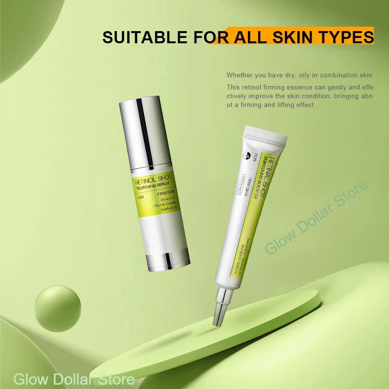Korean Skincare Retinal Shot Booster Essence Moisturizing and Firming Eye Cream,Face Brightening Retinol Vitamin C Serum 2pcs