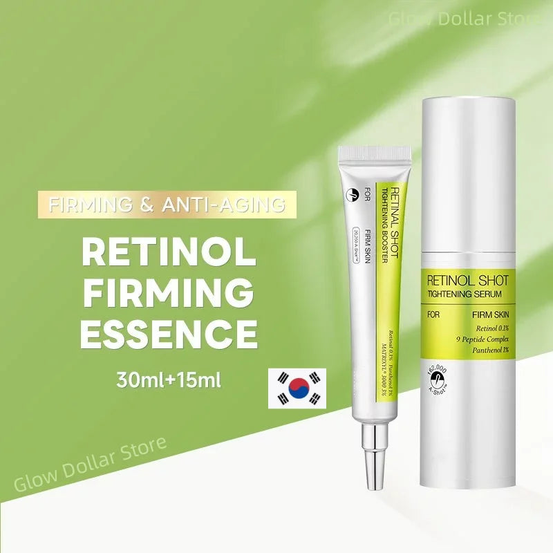 Korean Skincare Retinal Shot Booster Essence Moisturizing and Firming Eye Cream,Face Brightening Retinol Vitamin C Serum 2pcs