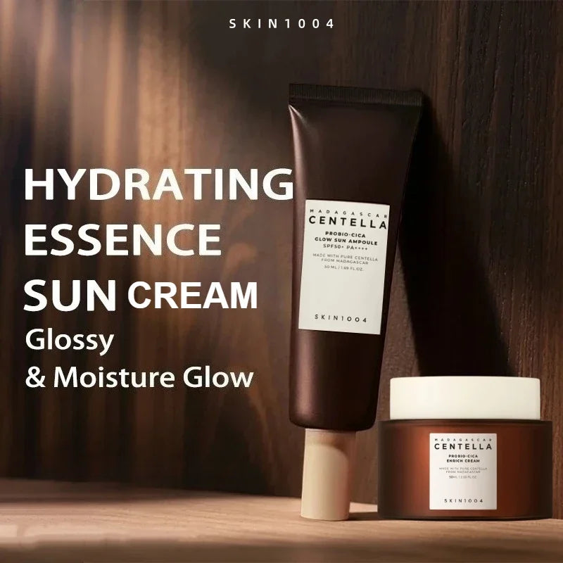 Korean Centella Probio-Cica Glow Suncreen Ampoule SPF50+ Sun Protection and Facial Moisturising Soothing Enrich Cream 50ml