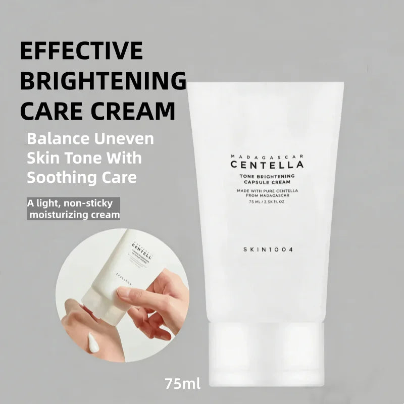 Korean Skincare Centella Face Cream Series,Tea-Trica Soothing,Tone Brightening,Hyaluronic Acid Poremizing Light Gel Cream 75ml