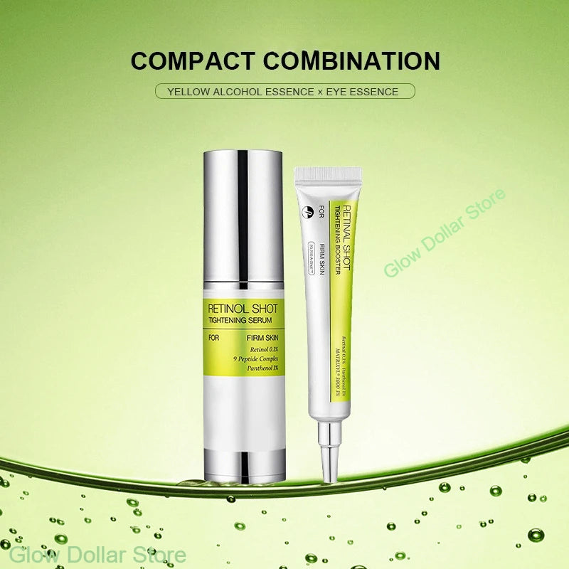 Korean Skincare Retinal Shot Booster Essence Moisturizing and Firming Eye Cream,Face Brightening Retinol Vitamin C Serum 2pcs